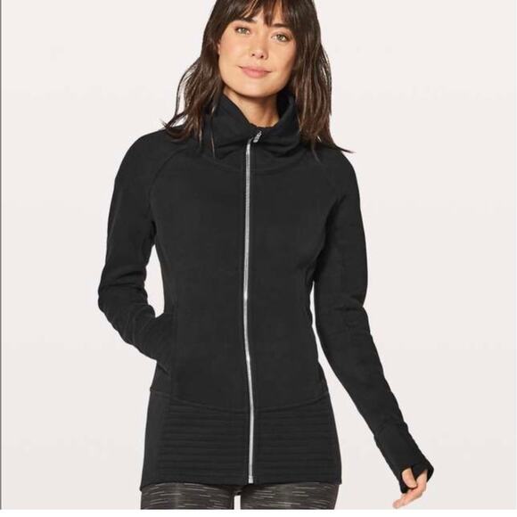 Lululemon Radiant II Zip Front Jacket‎ Black Size 12 - Picture 1 of 6